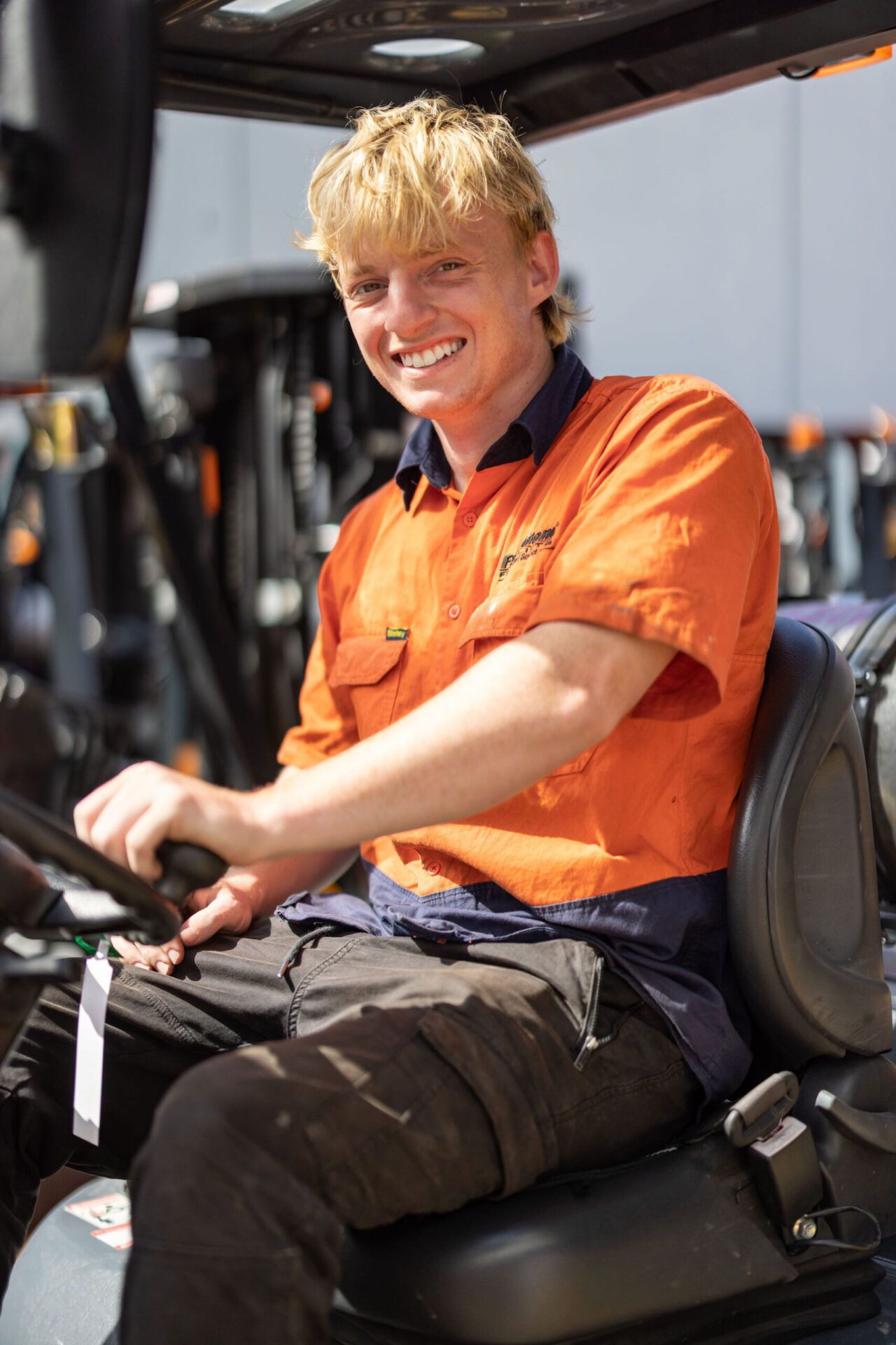 Staff member on Forklift