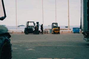 forklifts at australian port